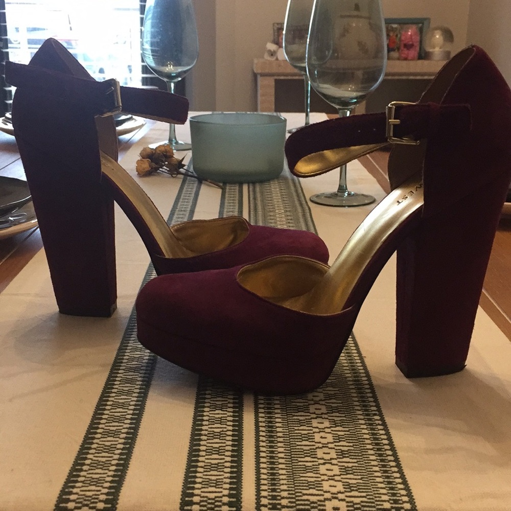 Velvet heels